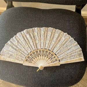 Gold and white Puerto Vallarta fan